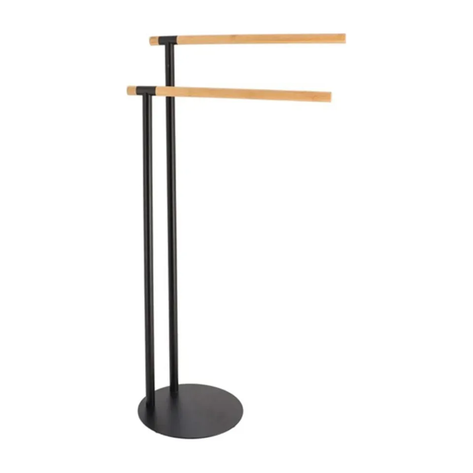 Držač peškira Tendance crna sa dve prečke / 39.5x22x77.5 cm 96163237