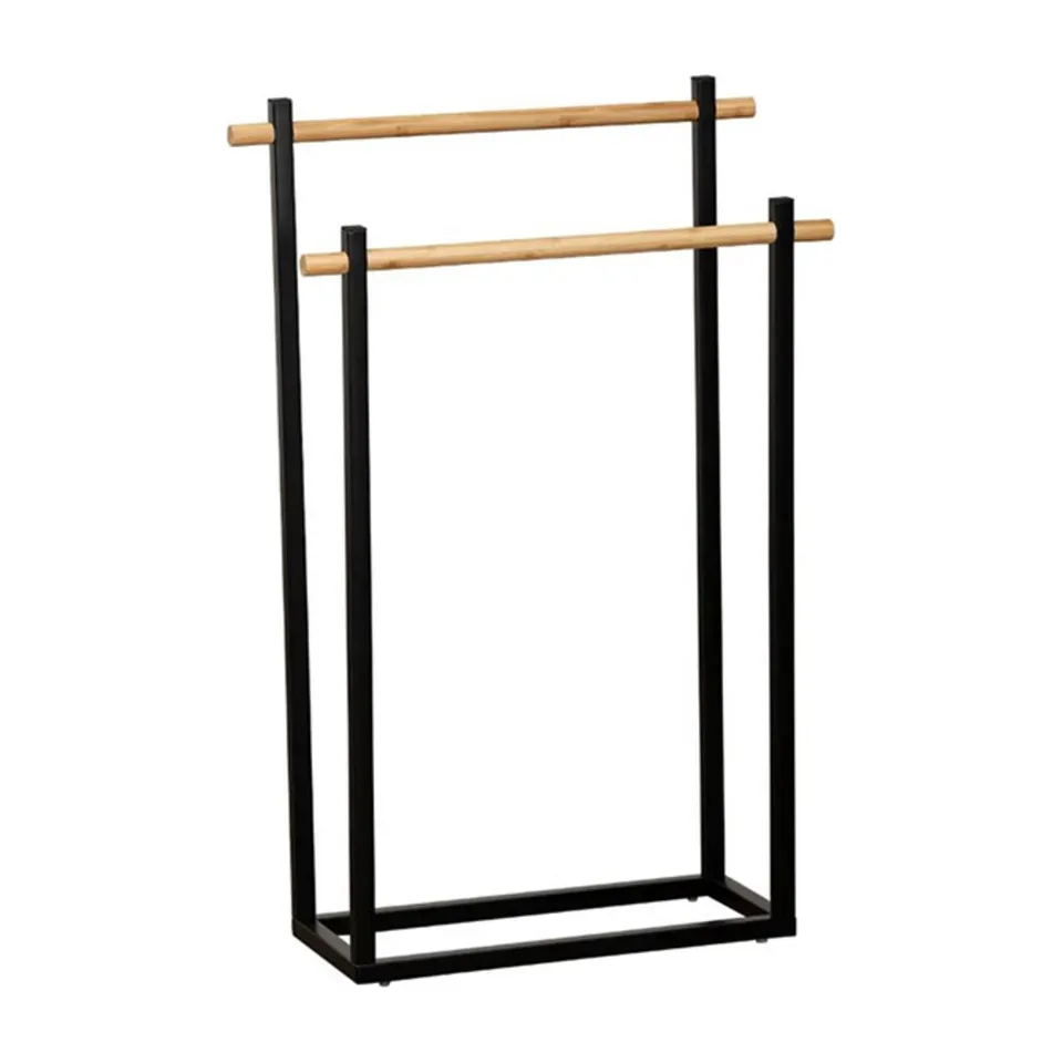 Držač peškira Tendance crna sa dve prečke, 53x20x82 cm 96164237