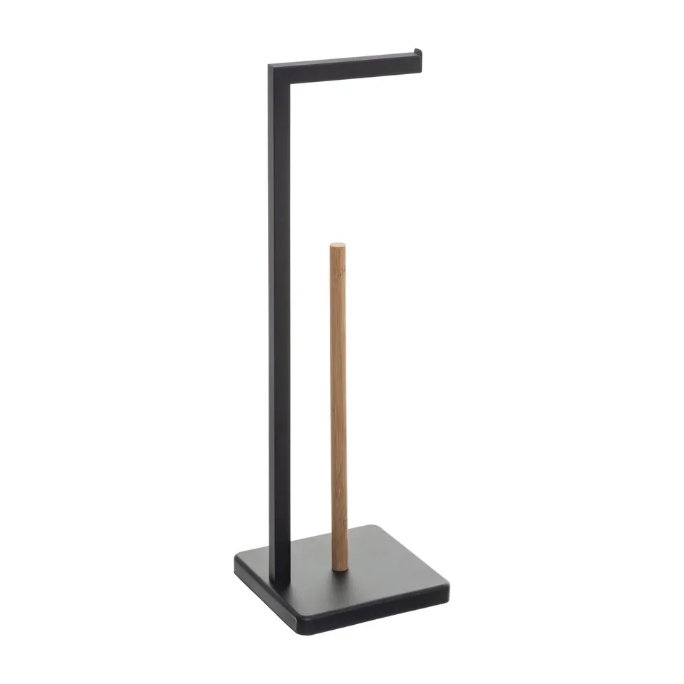 Držač toalet papira Five Natureo crna 64,5x20x20 cm metal/bambus