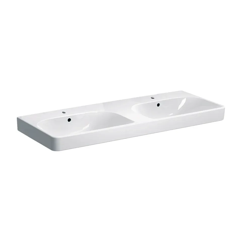 Dupli lavabo Geberit Smyle Square bela sjaj 120x48 cm