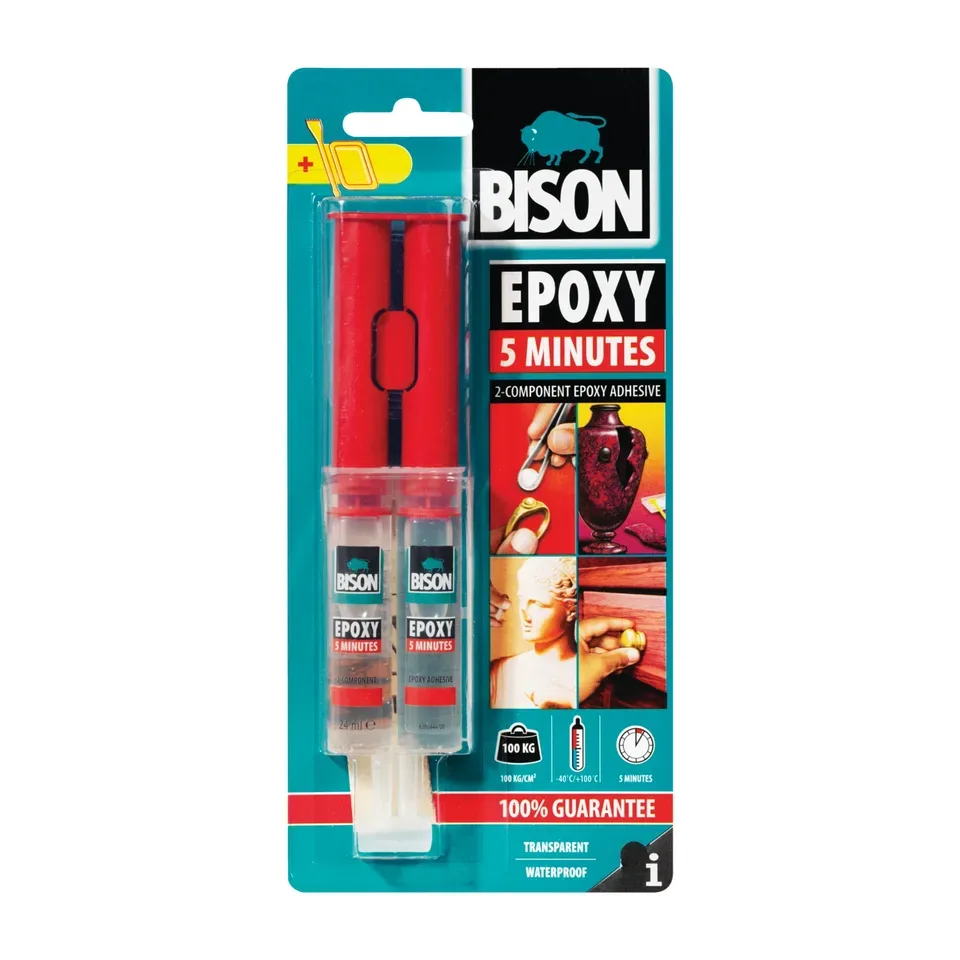 Epoksi lepak Bison Epoxy 5 Min transparentna, 24 ml