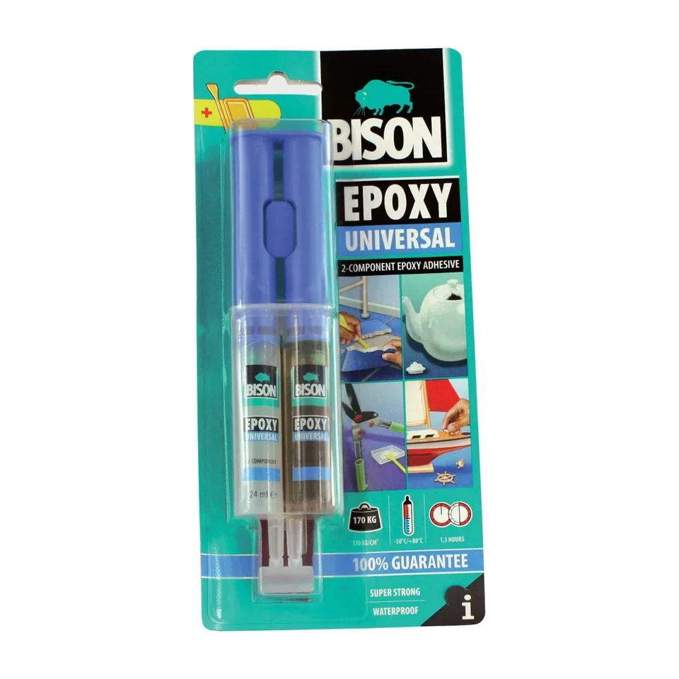 Epoksi lepak Bison Epoxy Universal providna 2K, 24 ml
