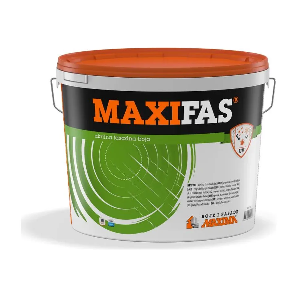 Fasadna boja Maxima Maxifas bela akrilna, 3 l
