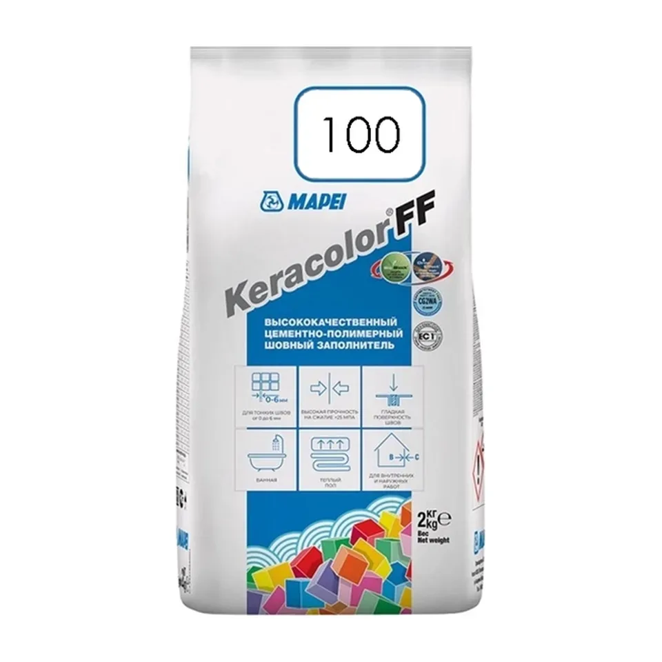 Fug masa Mapei Keracolor FF 100 bela CG2WA, 2 kg