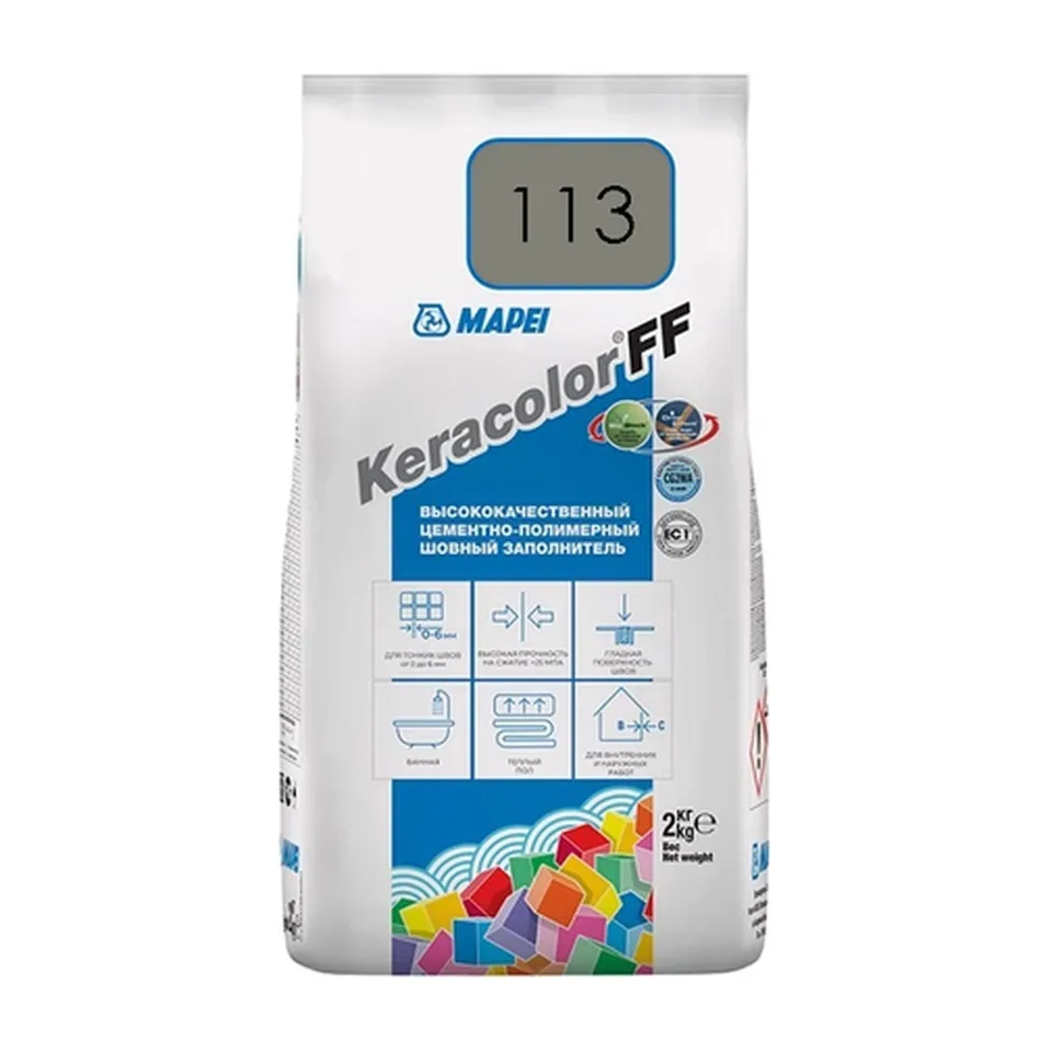 Fug masa Mapei Keracolor FF 113 cement siva CG2WA, 2 kg