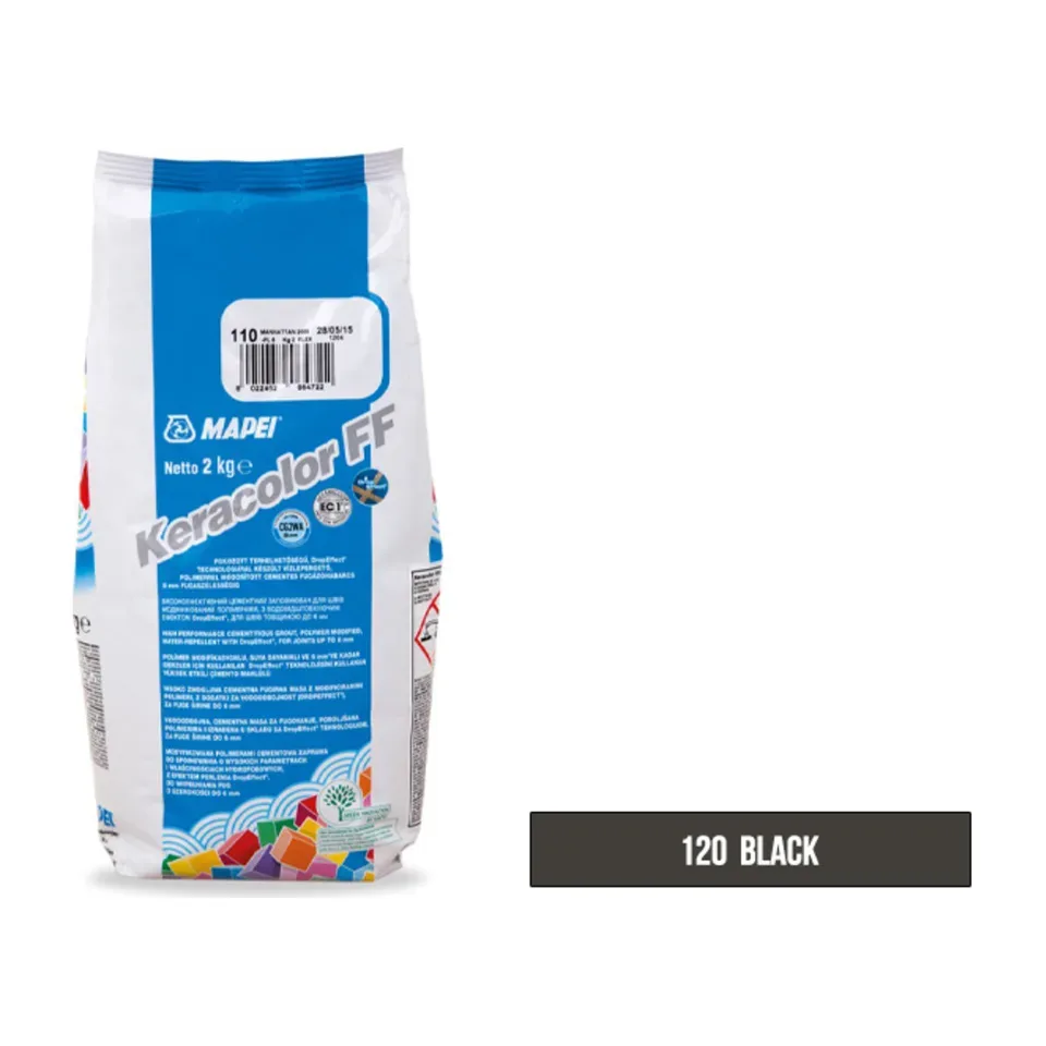 Fug masa Mapei Keracolor FF 120 crna CG2WA, 2 kg