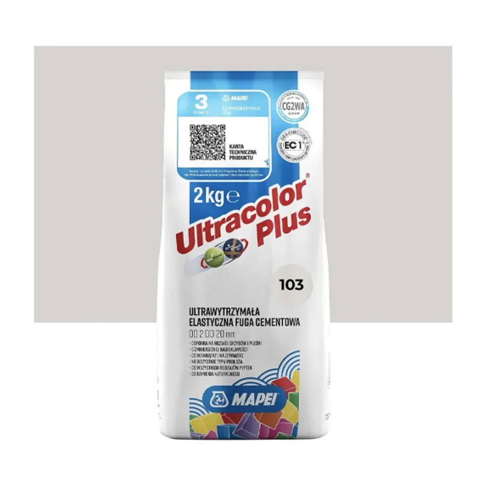 Fug masa Mapei Ultracolor Plus 103 mesečeva bela CG2WA, 2 kg