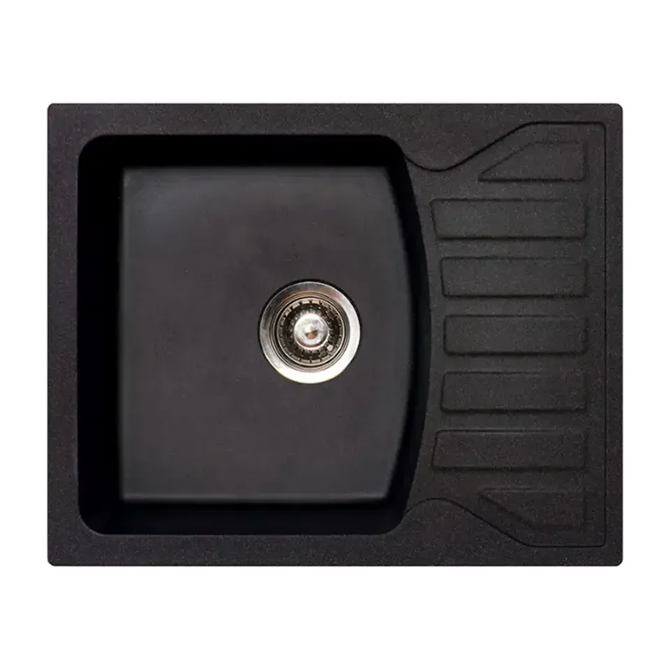 Granitna sudopera Metalac Quadro M crna 62x50 cm
