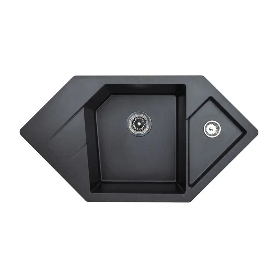 Granitna sudopera Metalac xDiamond crna 96x51 cm
