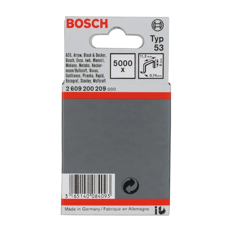 Klamerice Bosch Tip 53 11.4x0.74x6 mm, 5000 kom