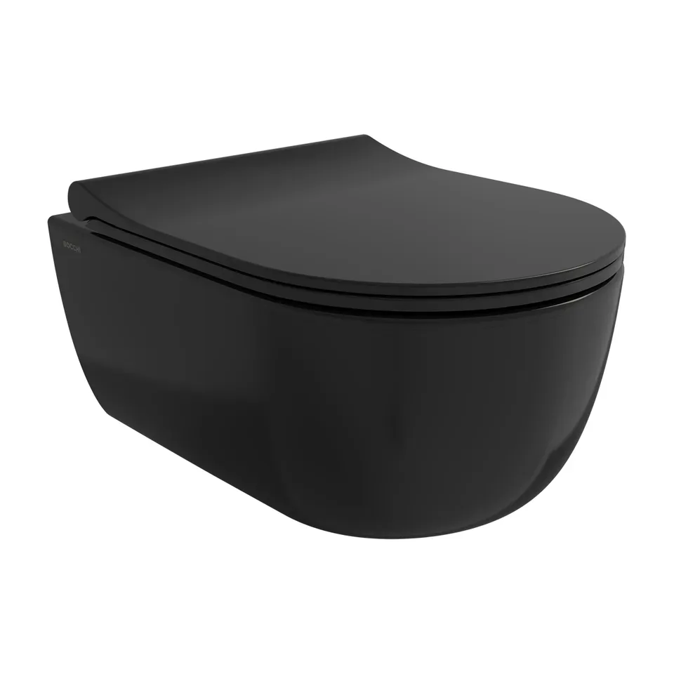 Konzolna wc šolja Bocchi V-Tondo crna 49 cm