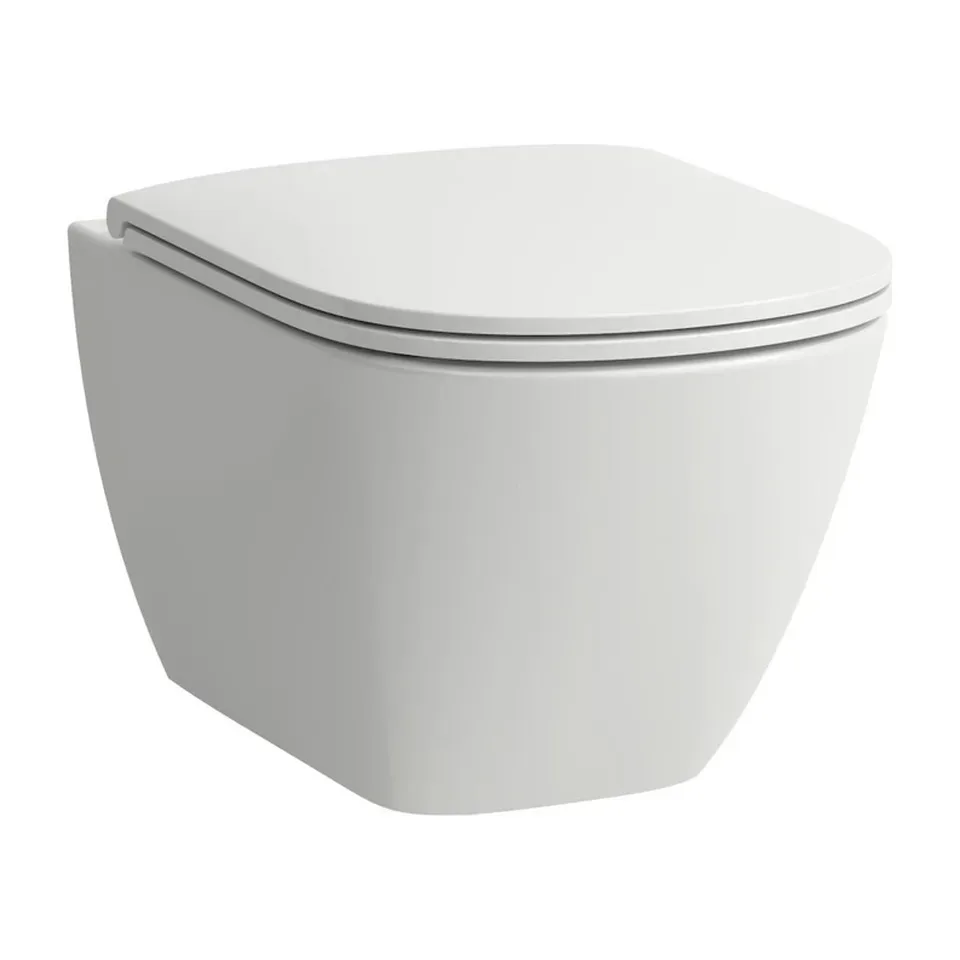 Konzolna wc šolja Laufen Lua bela sjaj rimless / sa daskom