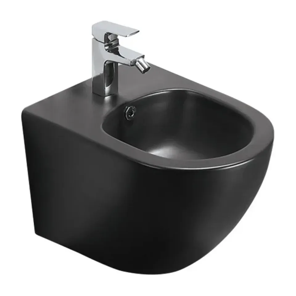 Konzolni bide Minotti Perla crna mat 48 cm