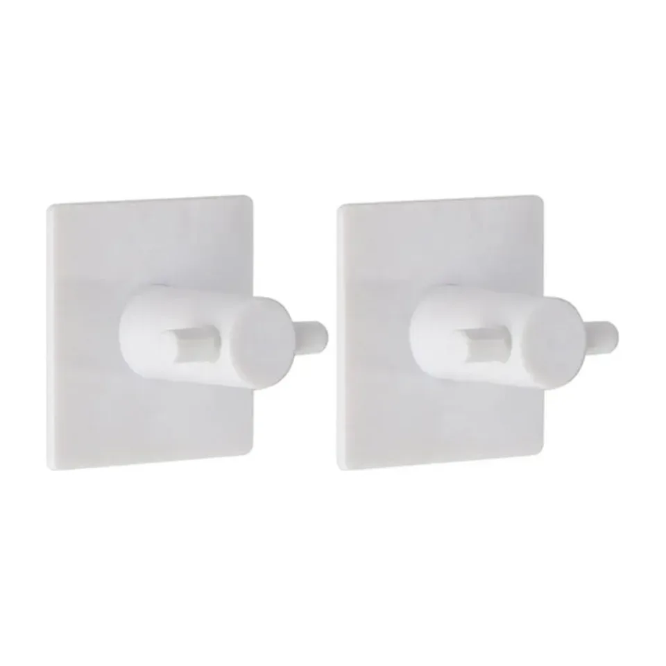 Kukica za peškir Tendance bela 4.5x3x4.5 cm plastična samolepljiva 9053100, 2 kom