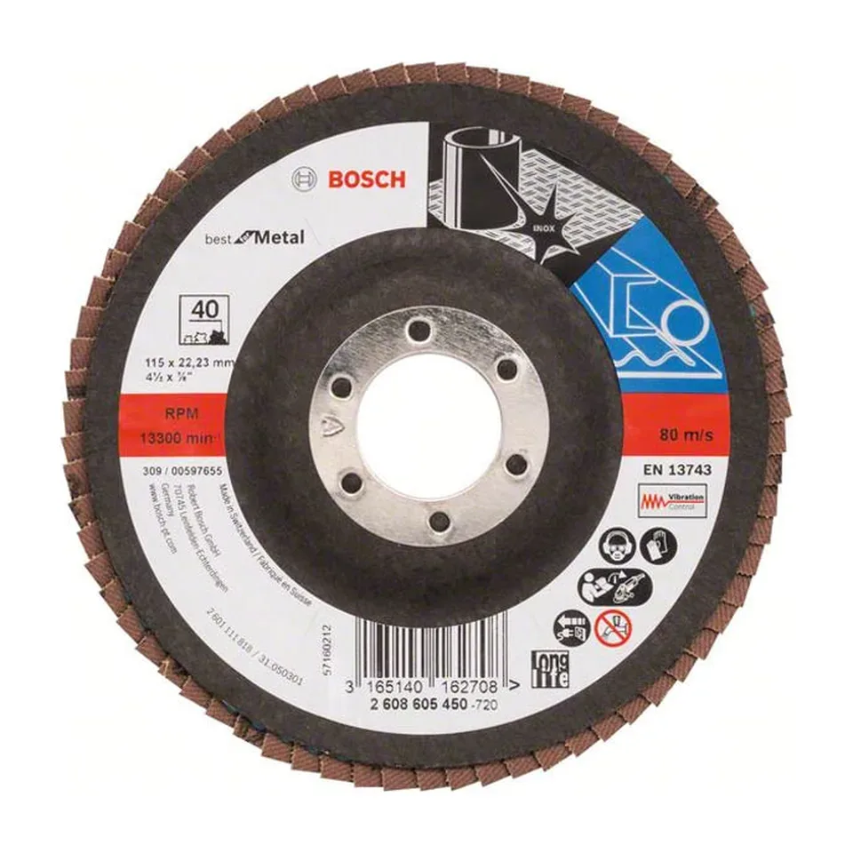 Lamelni brusni disk Bosch X571 Best for Metal Ø115 mm, G40