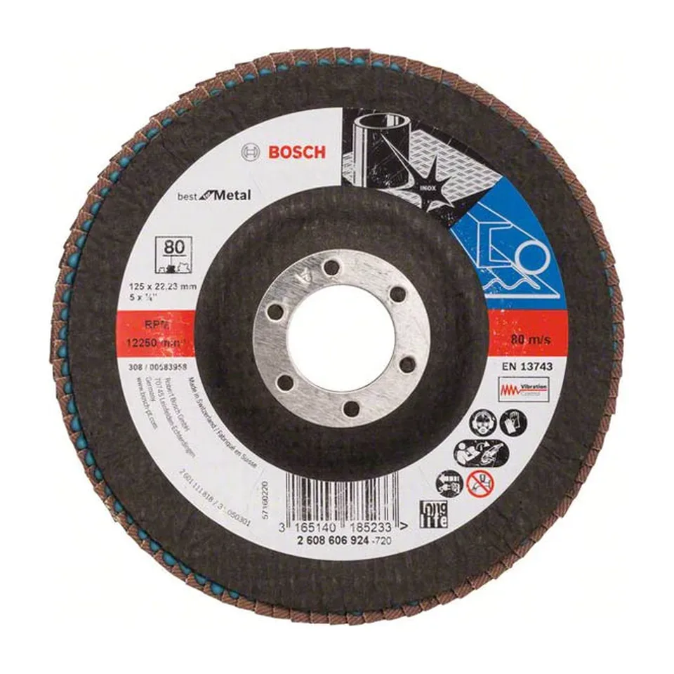 Lamelni brusni disk Bosch X571 Best for Metal Ø125 mm, G80