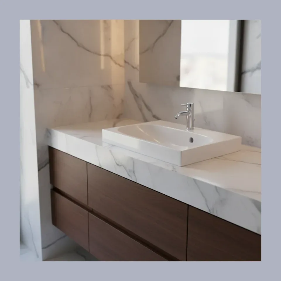 Lavabo Geberit Acanto bela sjaj 45x38 cm
