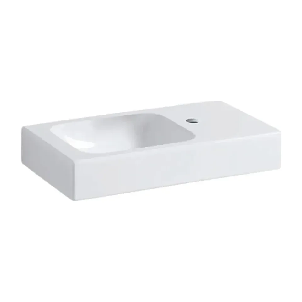 Lavabo Geberit iCon bela 53x31 cm, slavina desno