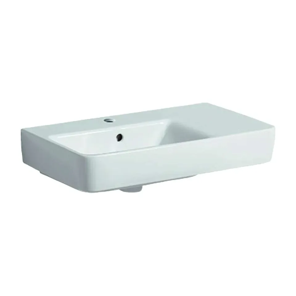 Lavabo Geberit Selnova Compact bela sjaj desni, 65x37 cm