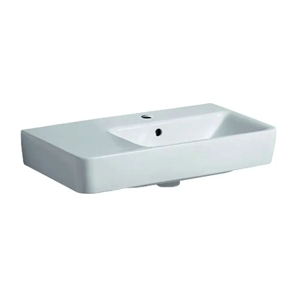 Lavabo Geberit Selnova Compact bela sjaj levi, 65x37 cm