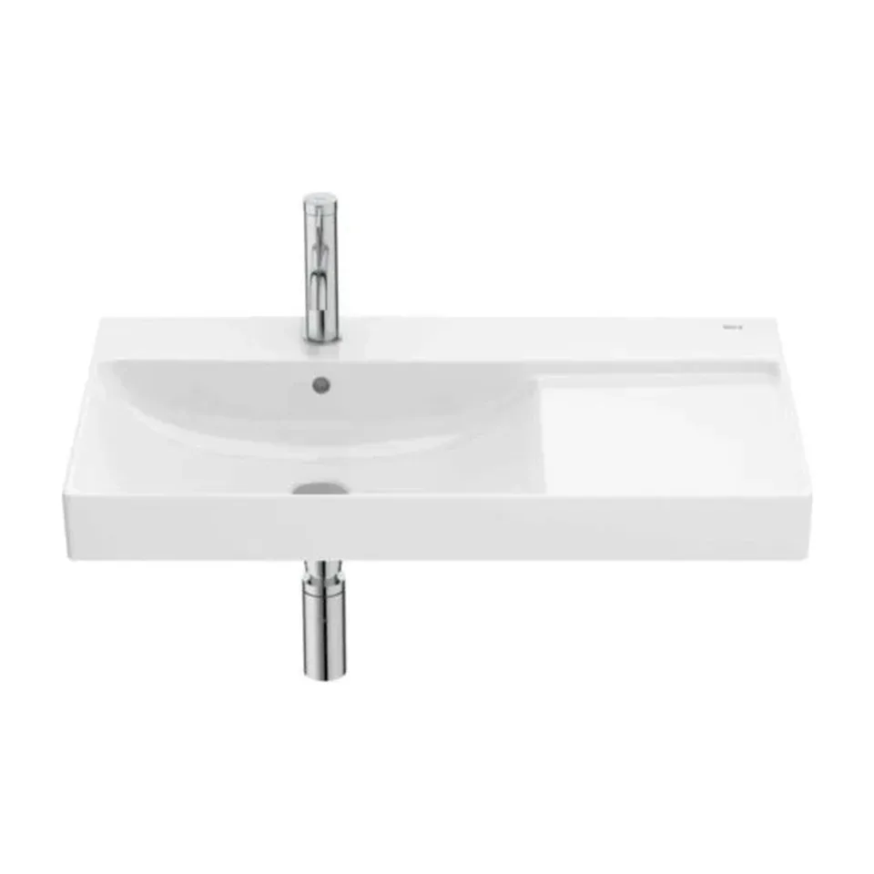 Lavabo Roca Ona bela mat 80x46 cm odlaganje desno