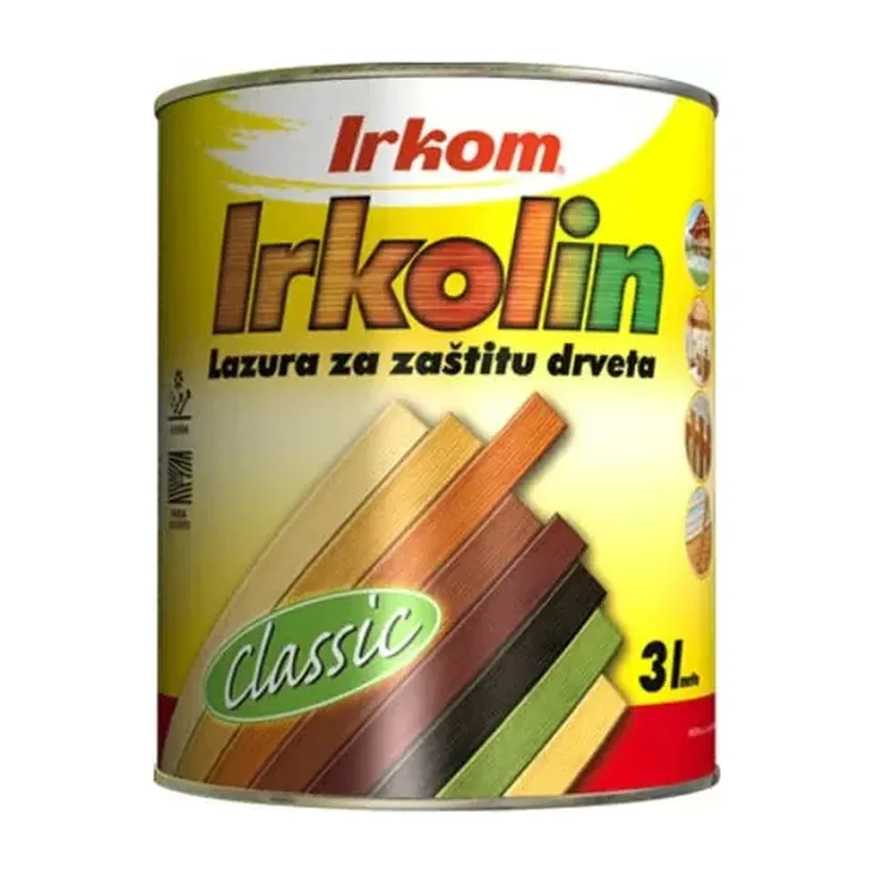 Lazura za drvo Irkom Irkolin Classic palisander, 3 l