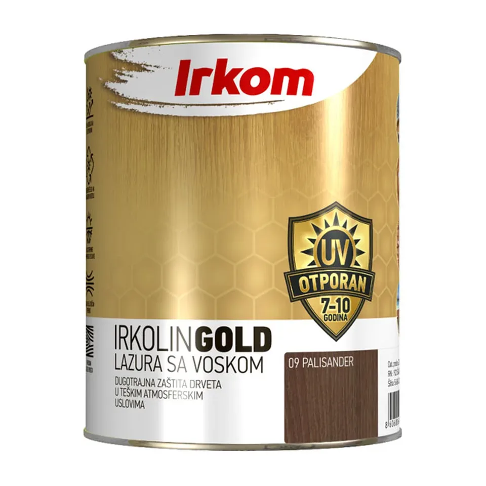 Lazura za drvo Irkom Irkolin Gold mahagoni, 750 ml