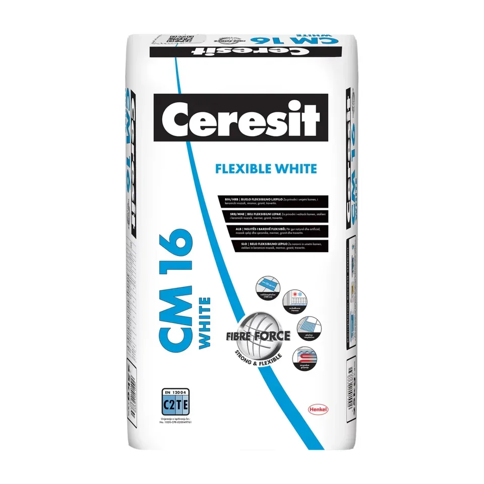 Lepak za pločice Ceresit CM 16 White bela flexible, 25 kg