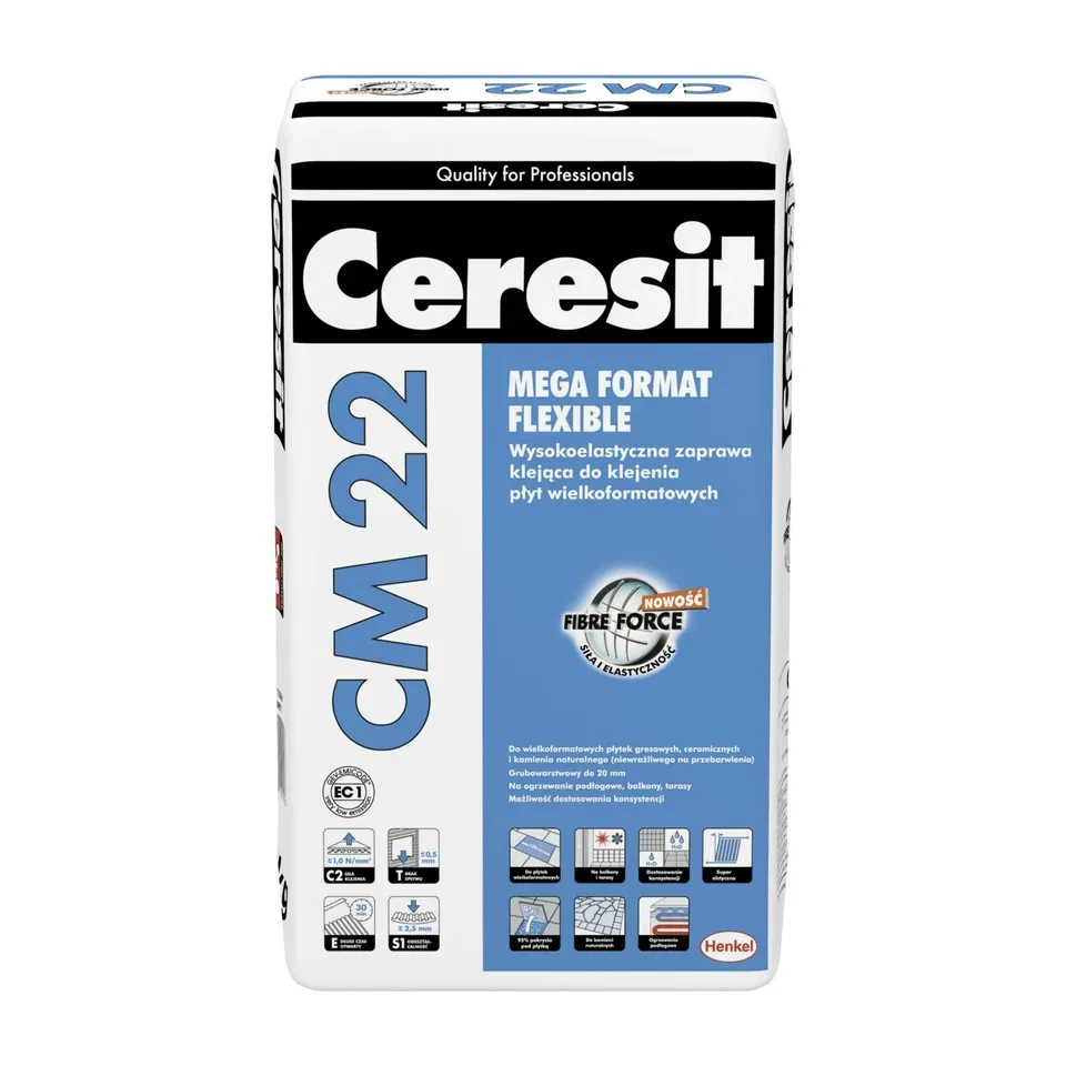 Lepak za pločice Ceresit CM 22 Mega Format Flexible fleksibilan, za pločice preko 100 cm, 20 kg