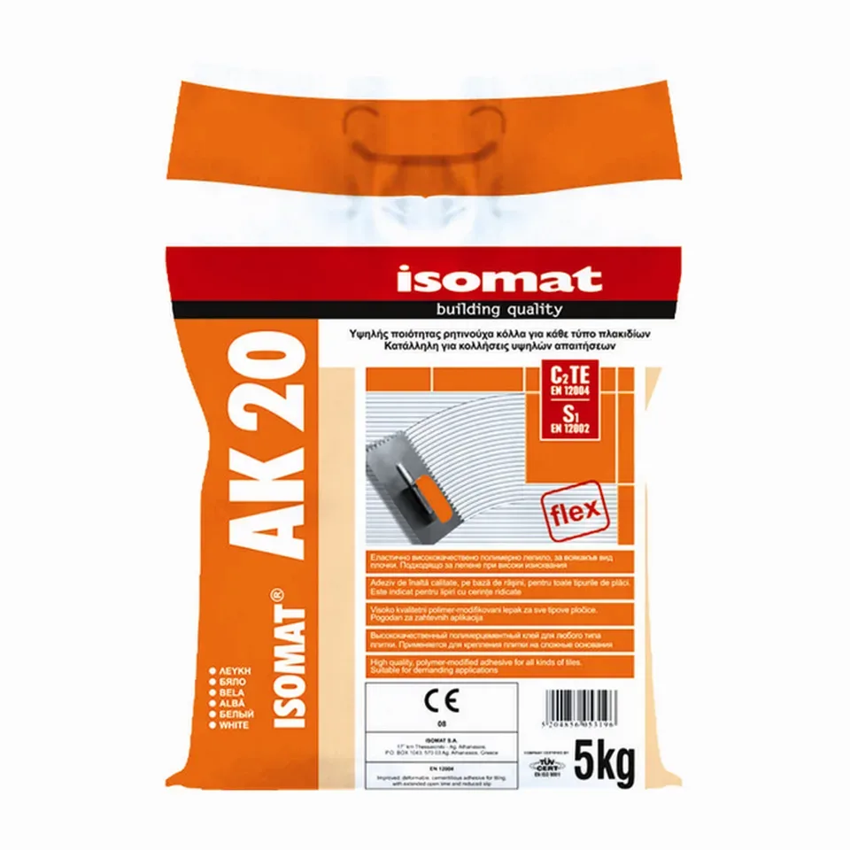 Lepak za pločice Isomat AK 20 bela, 5 kg