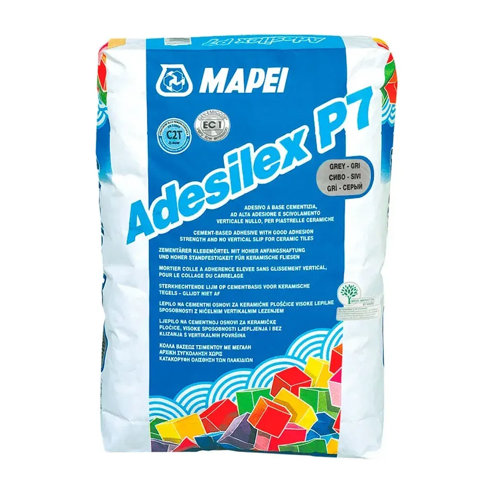 Lepak za pločice Mapei Adesilex P7 Extra sivi C2TE, 25 kg