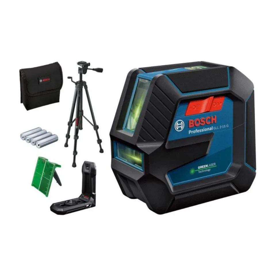 Linijski laser Bosch GLL 2-15 G zeleni sa stativom i nosačem
