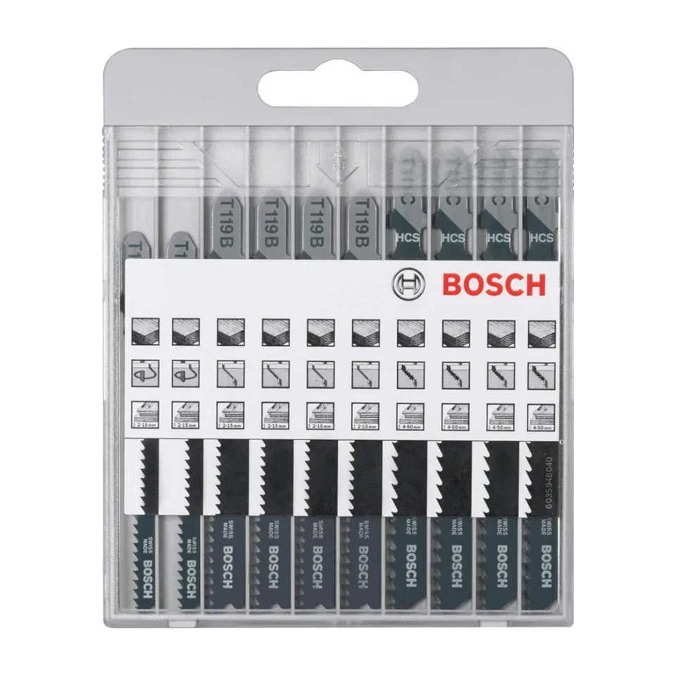 Listovi ubodne testere Bosch Basic for Wood T 119 BO (2x), T 119 B (4x), T 111 C (4x), 10 kom