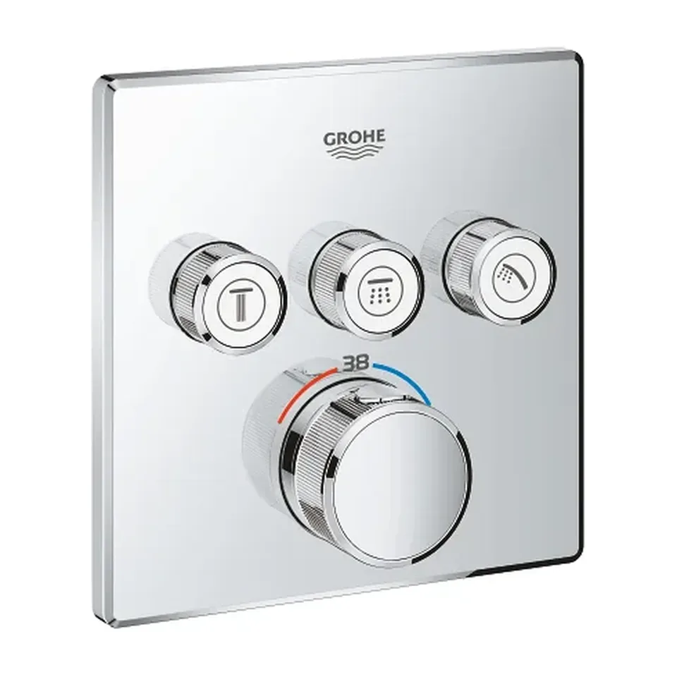 Maska za ugradnu bateriju Grohe Grohtherm SmartControl hrom termostatska, sa 3 ventila