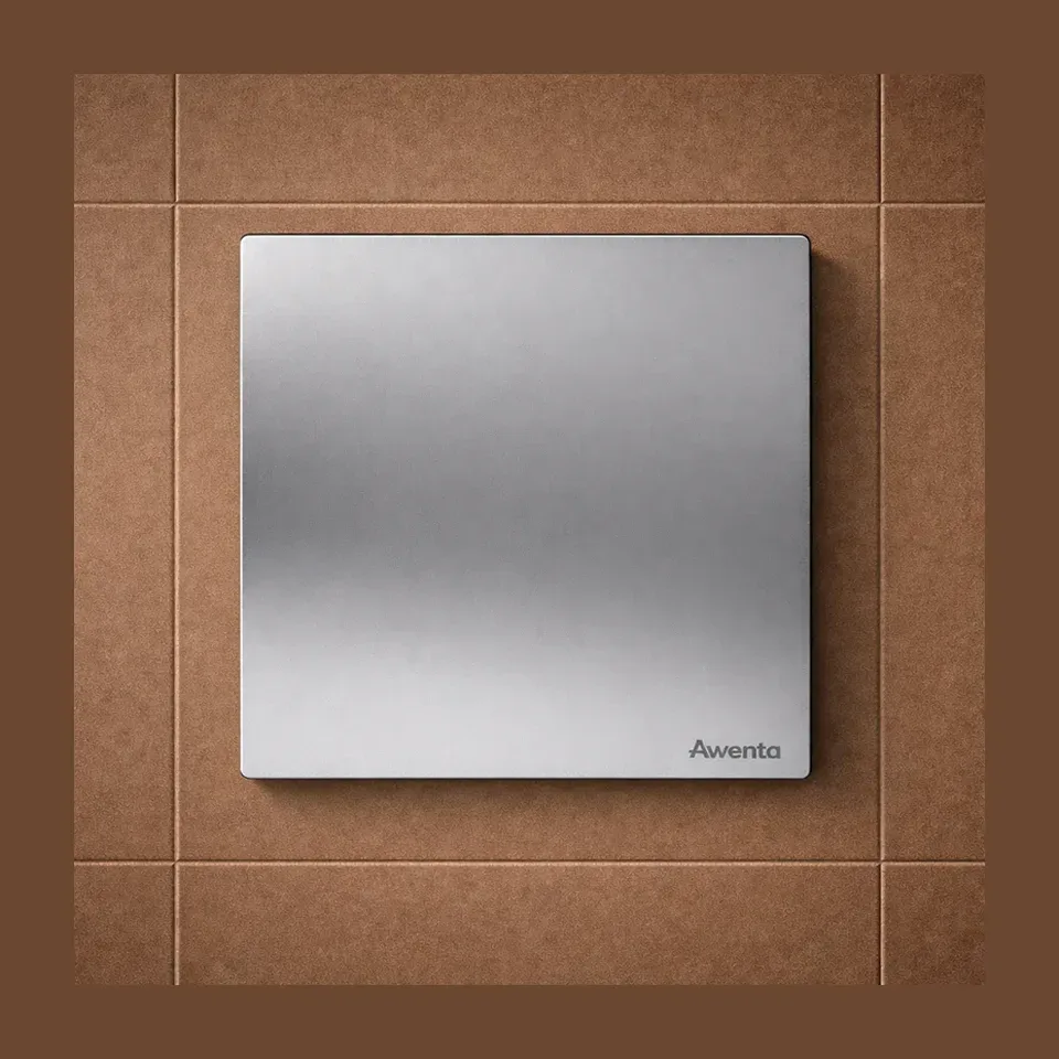 Maska za ventilator Awenta Escudo hrom mat Ø125 mm