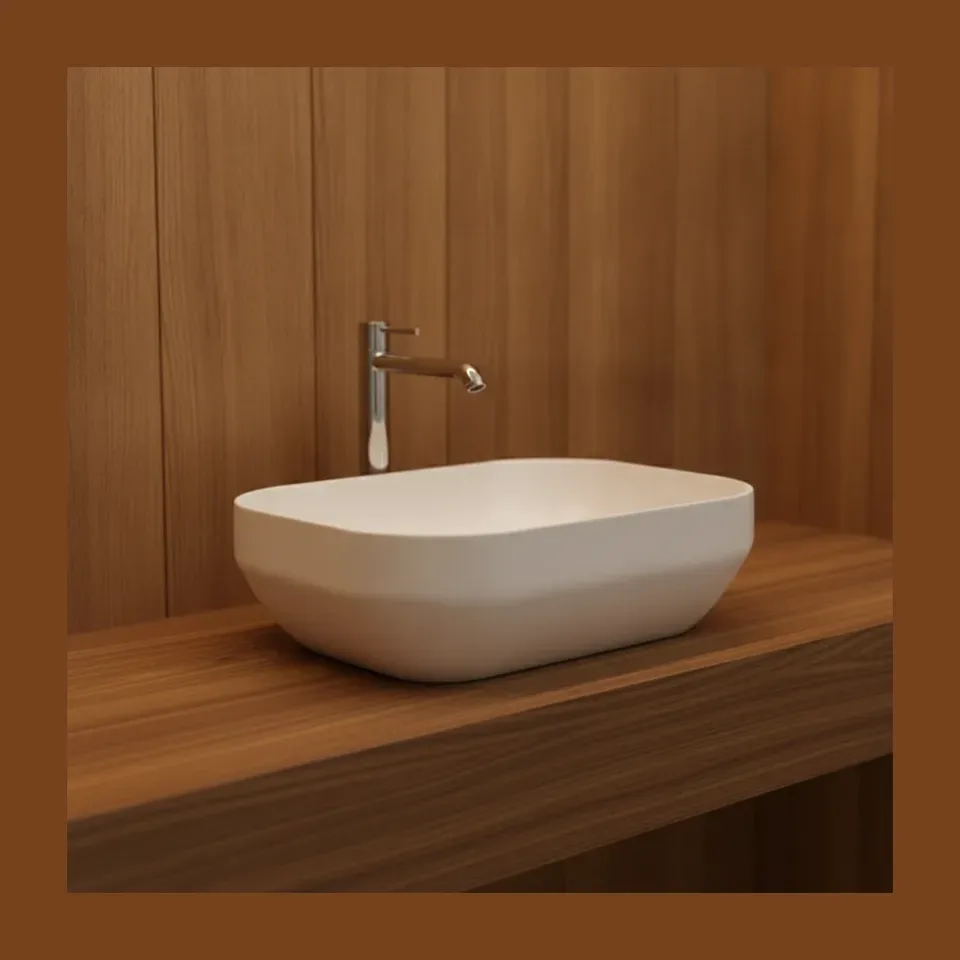 Nadgradni lavabo AXA Decus 12 bela mat 60x35