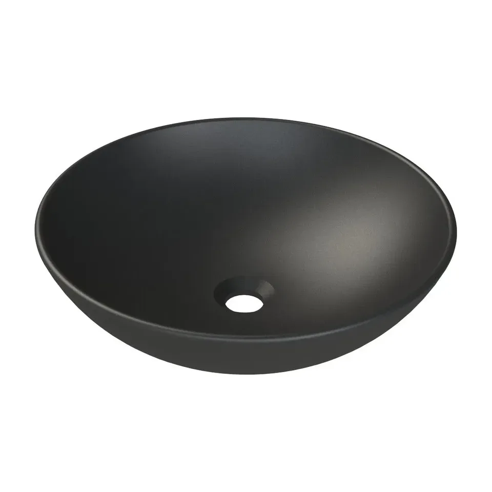 Nadgradni lavabo CeraStyle Zero crna mat 46x46 cm