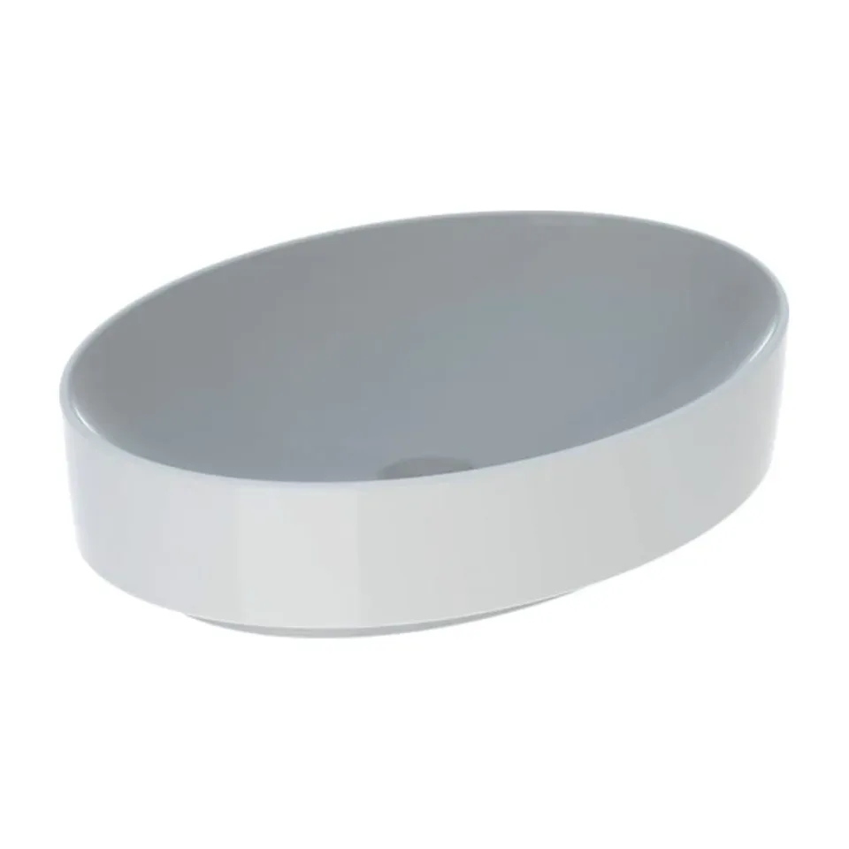 Nadgradni lavabo Geberit VariForm bela ovalni, bez preliva, 55 cm