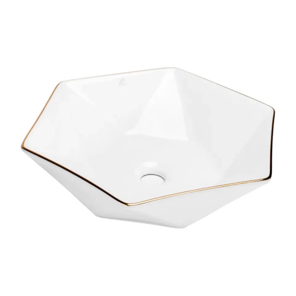 Nadgradni lavabo Linni Elegance bela 49x49 cm