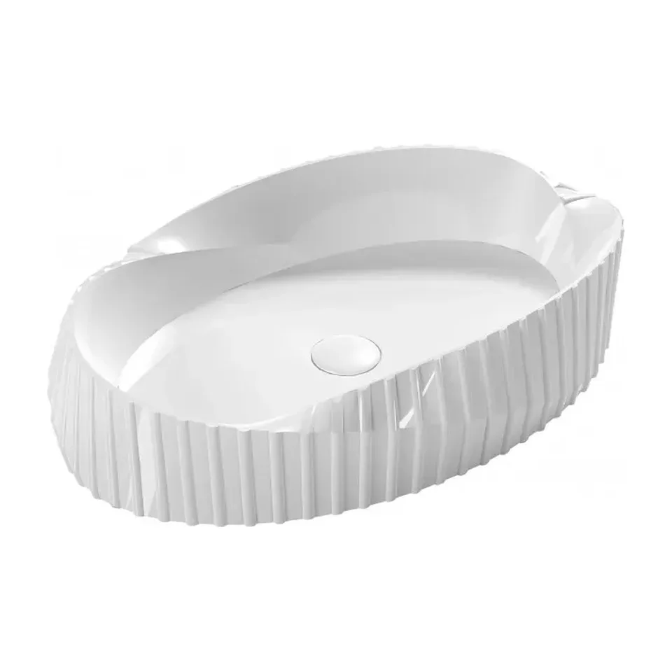 Nadgradni lavabo Minotti bela 600x385x135 mm 7037