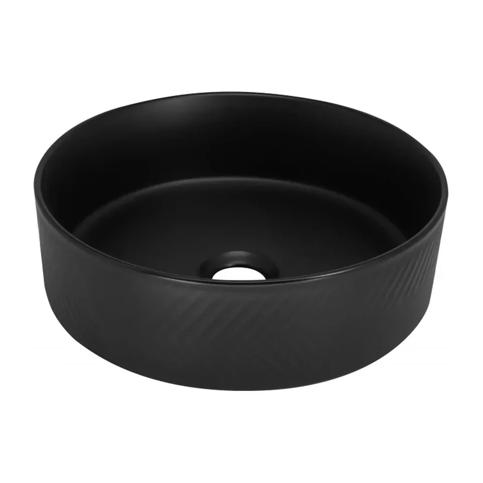 Nadgradni lavabo Minotti crna mat 360x360x120