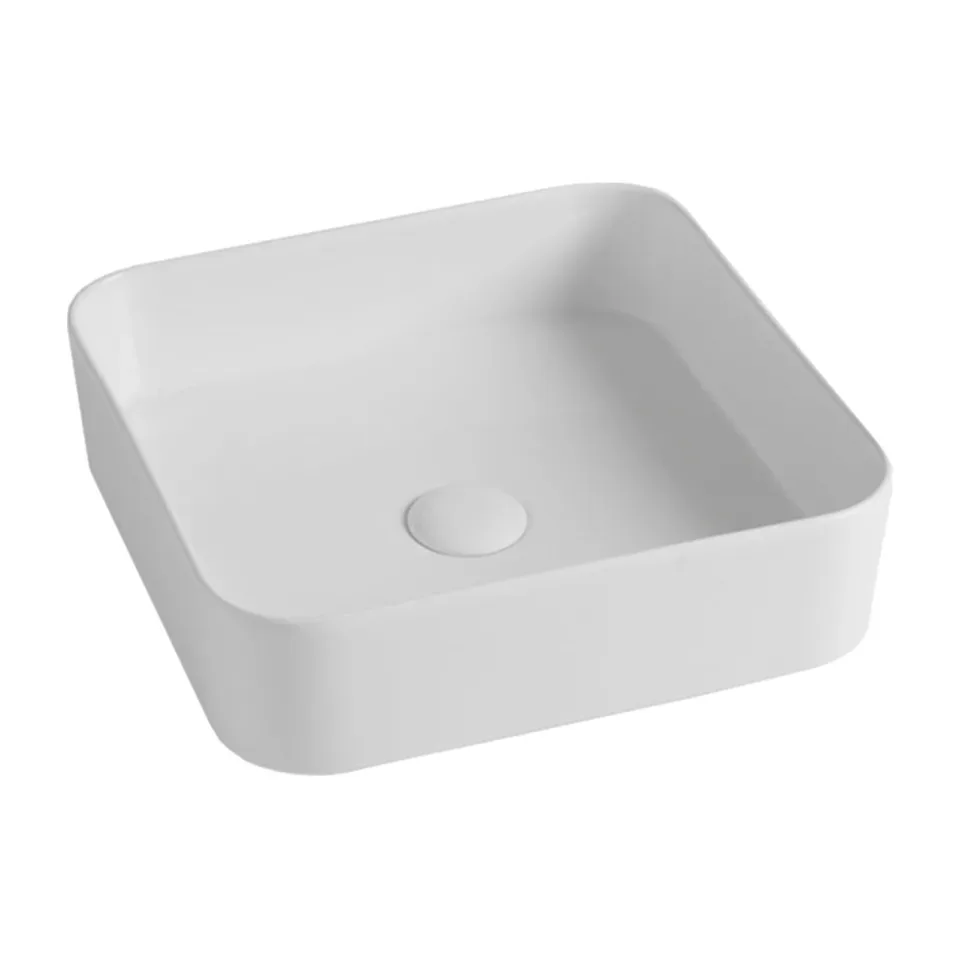 Nadgradni lavabo Olympia Smash bela 40x40 cm