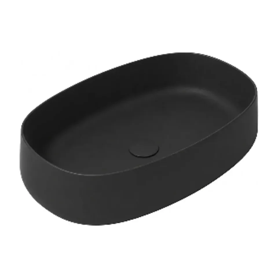 Nadgradni lavabo Olympia Wave crni mat 62x40 cm
