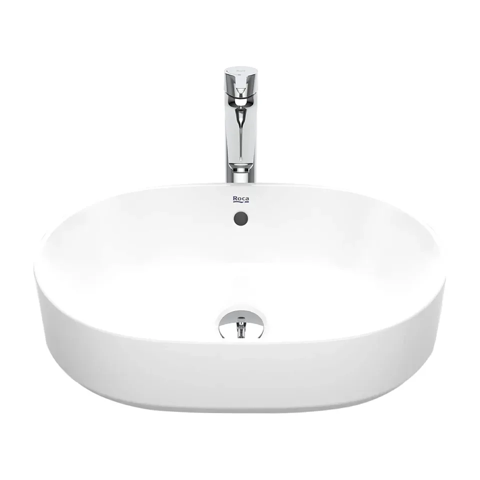 Nadgradni lavabo Roca The Gap Round bela 55x39 cm