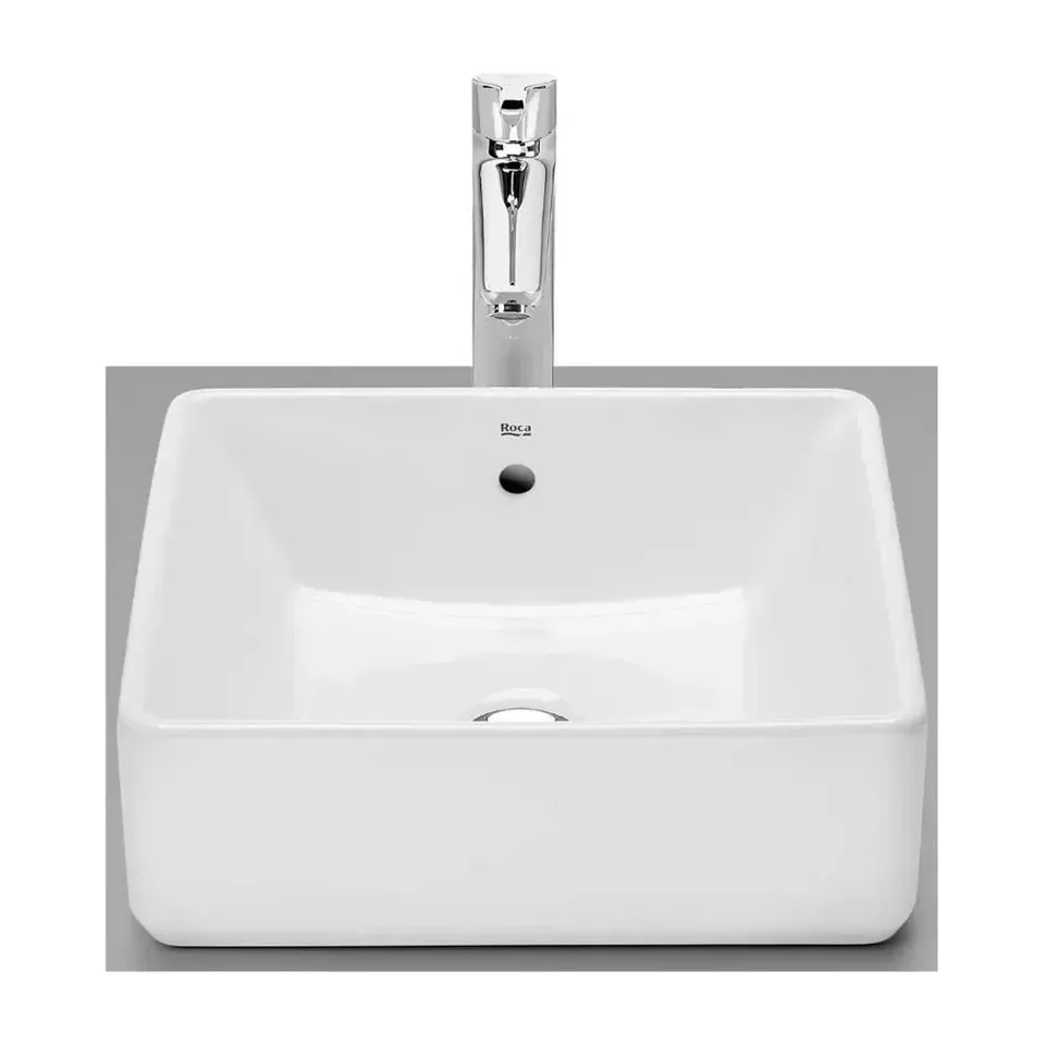 Nadgradni lavabo Roca The Gap Square bela 39x37 cm