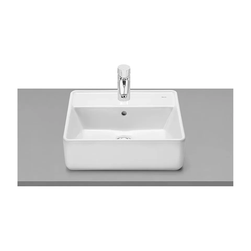 Nadgradni lavabo Roca The Gap Square bela 42x39 cm