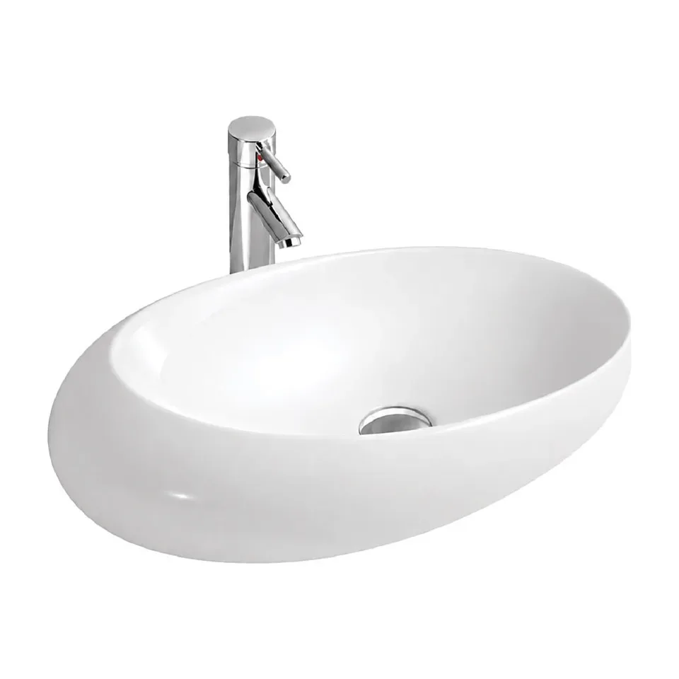 Nadgradni umivaonik Inspirit Egg bela 59x37 cm