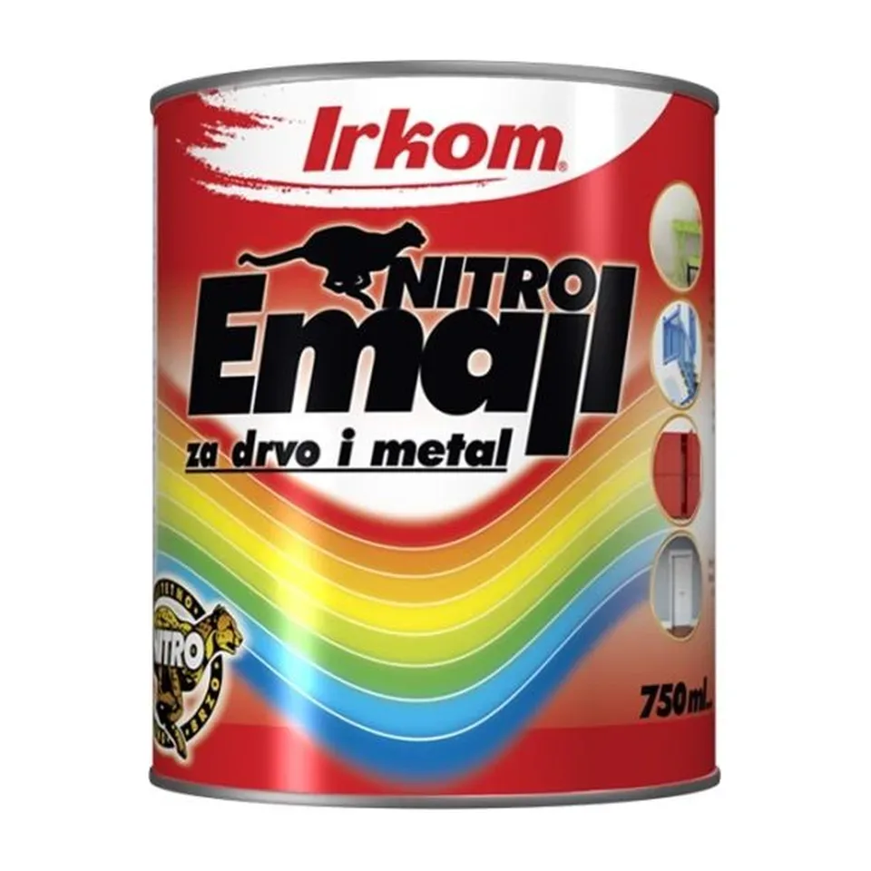 Nitro emajl Irkom Nitro emajl bela mat, 750 ml