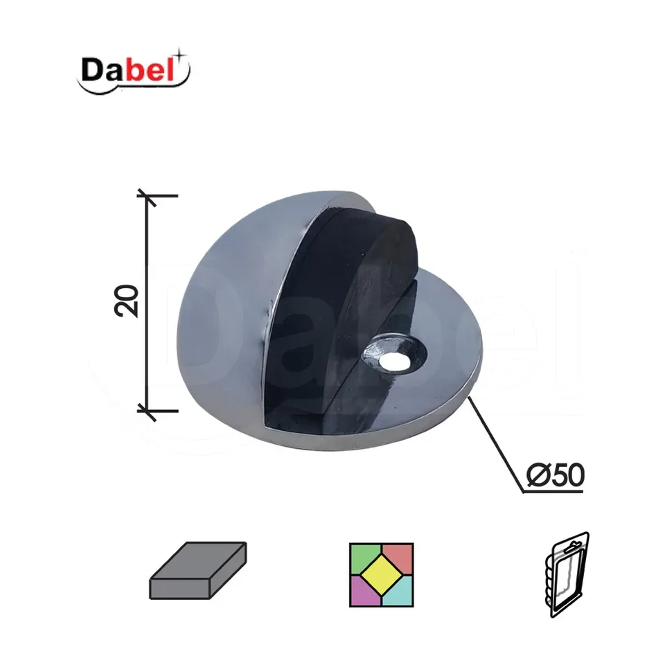 Odbojnik za vrata Dabel hrom OD407, fi 50x20 mm 3339001