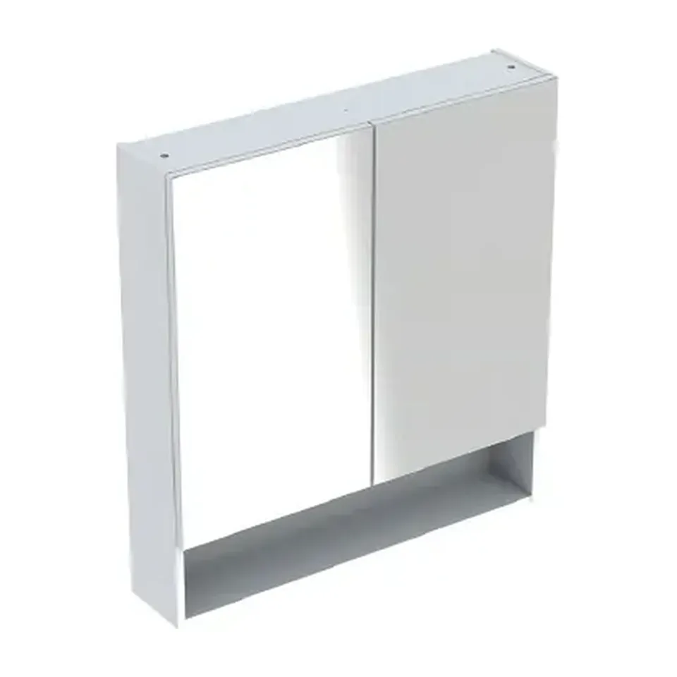Ormarić sa ogledalom Geberit Selnova Square bela visoki sjaj 58,8x85x17,5 cm